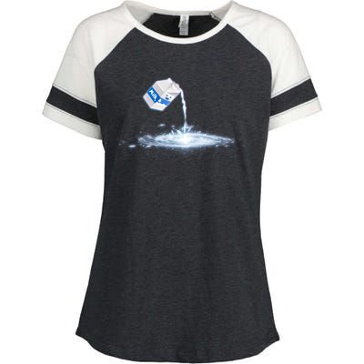 Milky Way Milk Carton Enza Ladies Jersey Colorblock Tee