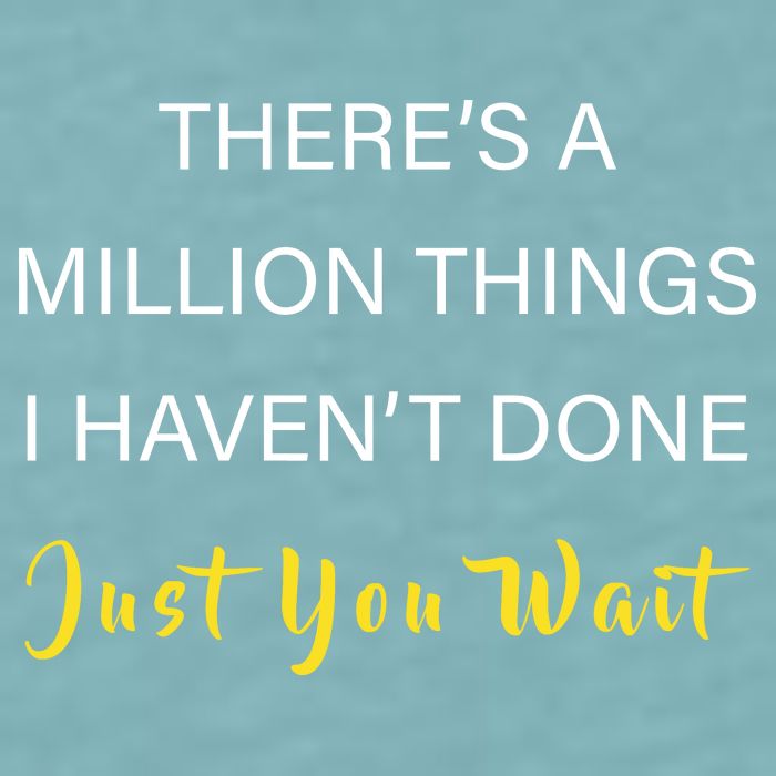Million Things I Haven't Done You Just Wait Sueded Cloud Jersey T-Shirt