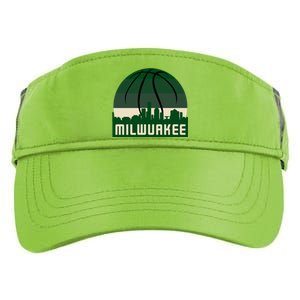 Milwaukee Basketball City Skyline Adult Drive Performance Visor