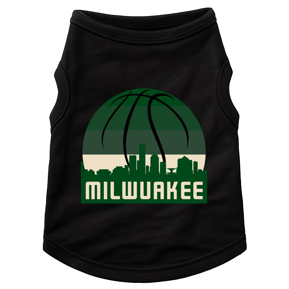 Milwaukee Basketball City Skyline Doggie Tank