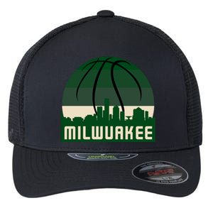 Milwaukee Basketball City Skyline Flexfit Unipanel Trucker Cap