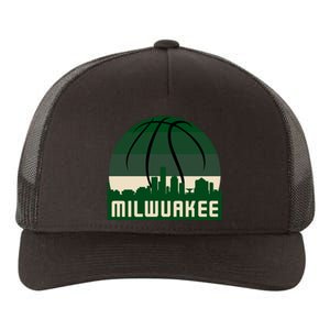 Milwaukee Basketball City Skyline Yupoong Adult 5-Panel Trucker Hat