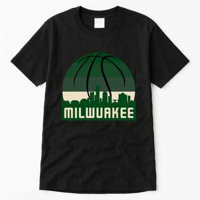 Milwaukee Basketball City Skyline Tall T-Shirt