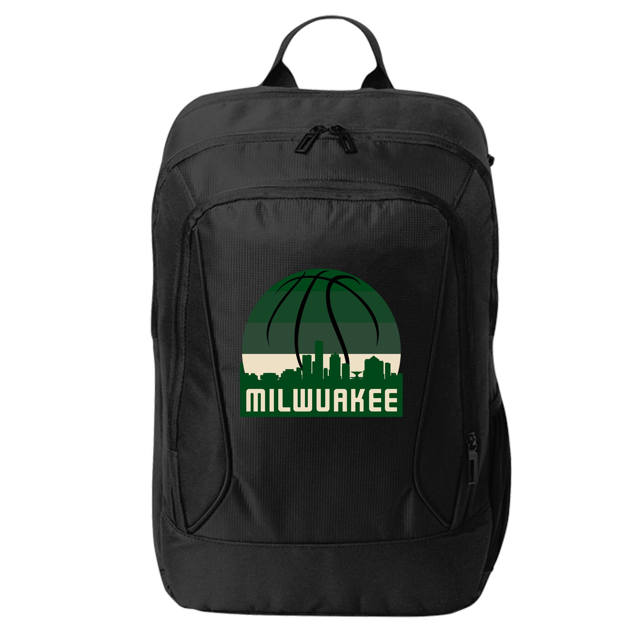 Milwaukee Basketball City Skyline City Backpack