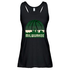 Milwaukee Basketball City Skyline Ladies Essential Flowy Tank