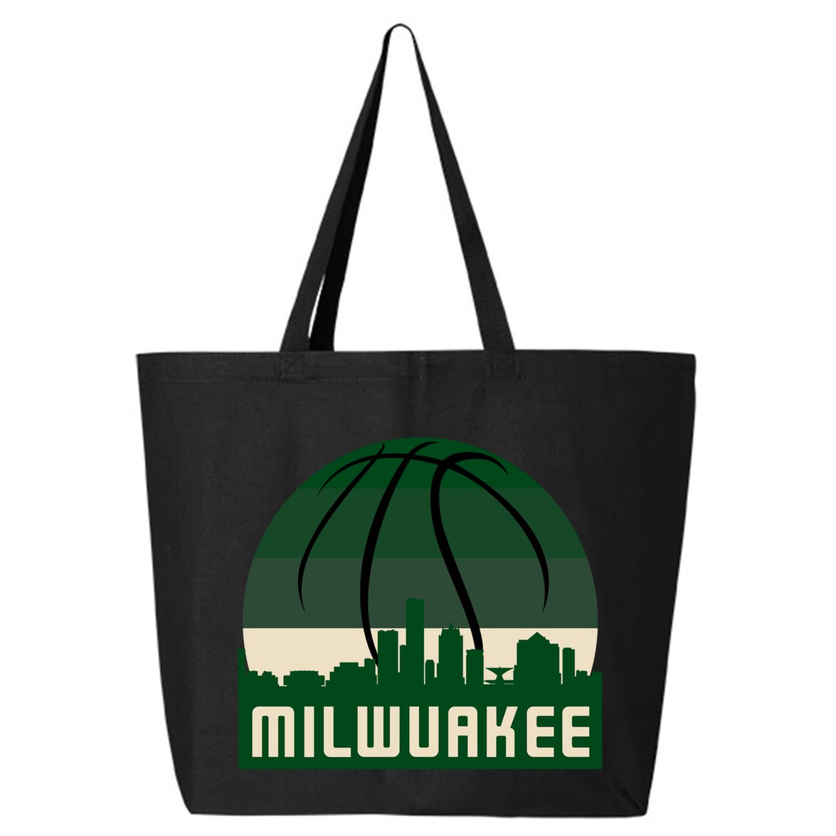Milwaukee Basketball City Skyline 25L Jumbo Tote