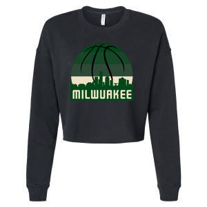 Milwaukee Basketball City Skyline Cropped Pullover Crew