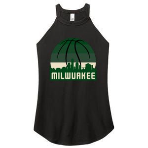 Milwaukee Basketball City Skyline Women's Perfect Tri Rocker Tank