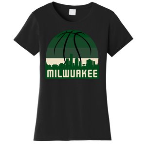 Milwaukee Basketball City Skyline Women's T-Shirt