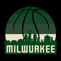 Milwaukee Basketball City Skyline Womens T-Shirt
