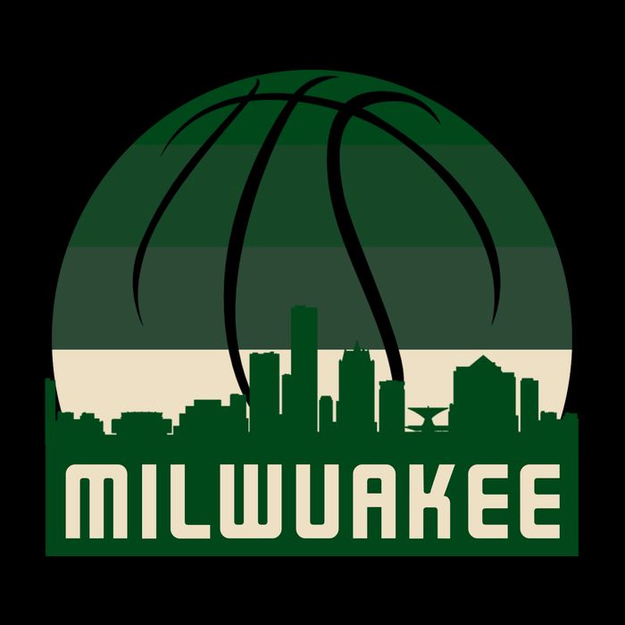 Milwaukee Basketball City Skyline Womens T-Shirt