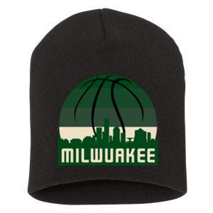 Milwaukee Basketball City Skyline Short Acrylic Beanie