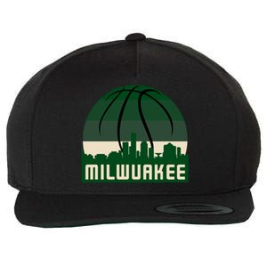 Milwaukee Basketball City Skyline Wool Snapback Cap