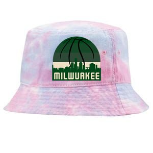 Milwaukee Basketball City Skyline Tie-Dyed Bucket Hat