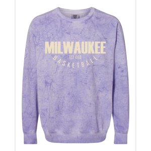 Milwaukee Basketball Classic EST 1968 Colorblast Crewneck Sweatshirt