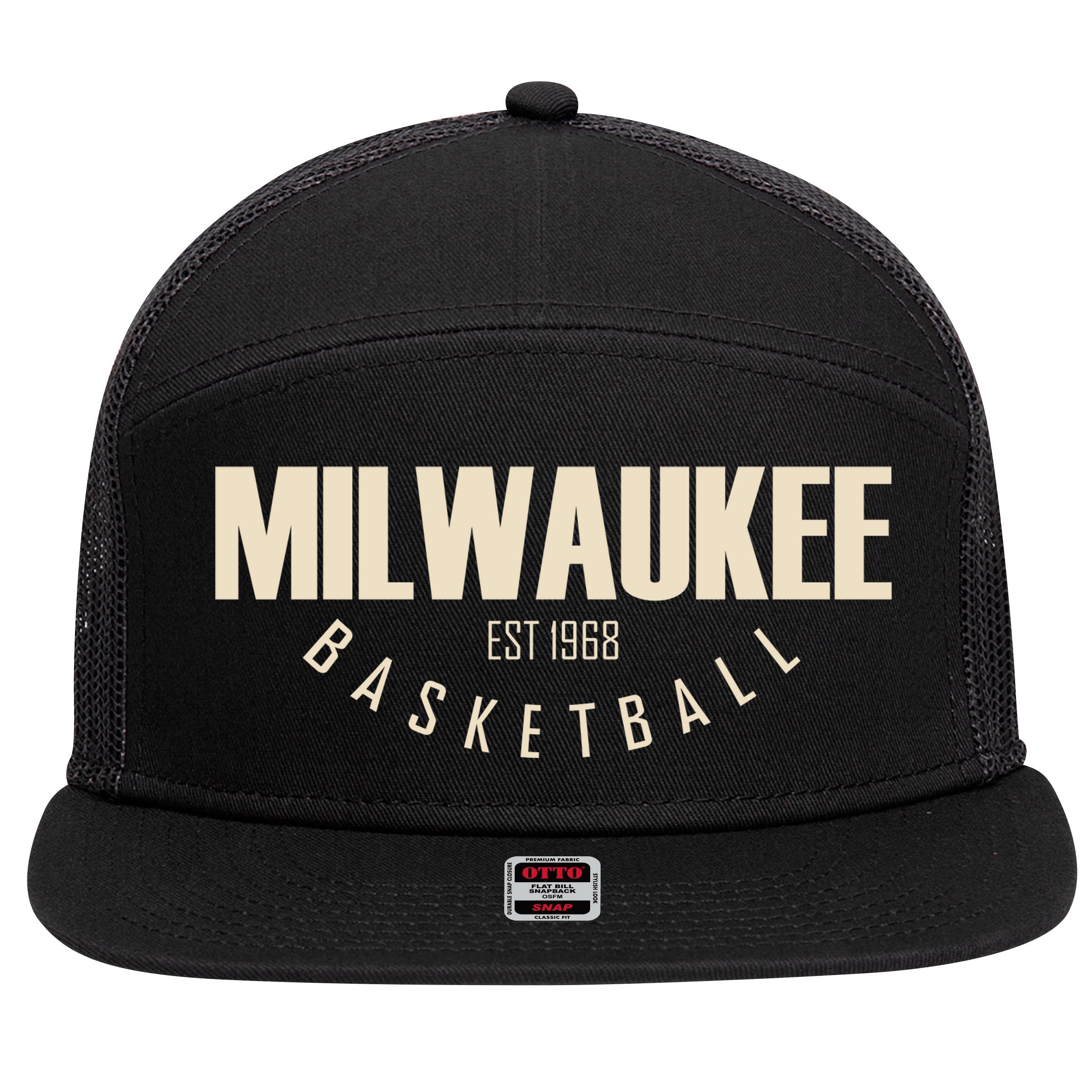 Milwaukee Basketball Classic EST 1968 7 Panel Mesh Trucker Snapback Hat