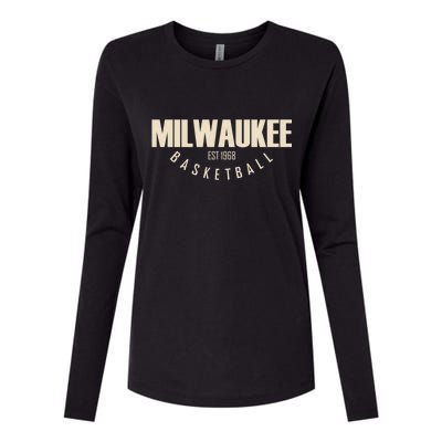 Milwaukee Basketball Classic EST 1968 Womens Cotton Relaxed Long Sleeve T-Shirt