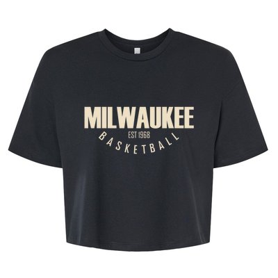 Milwaukee Basketball Classic EST 1968 Bella+Canvas Jersey Crop Tee