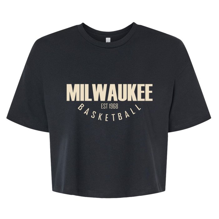 Milwaukee Basketball Classic EST 1968 Bella+Canvas Jersey Crop Tee