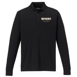 Milwaukee Basketball Classic EST 1968 Performance Long Sleeve Polo