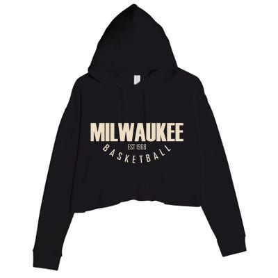 Milwaukee Basketball Classic EST 1968 Crop Fleece Hoodie