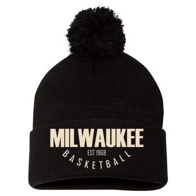 Milwaukee Basketball Classic EST 1968 Pom Pom 12in Knit Beanie