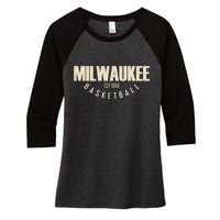 Milwaukee Basketball Classic EST 1968 Women's Tri-Blend 3/4-Sleeve Raglan Shirt