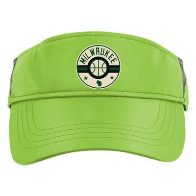 Milwaukee Basketball Stars And Stripes Wisconsin Map Adult Drive Performance Visor