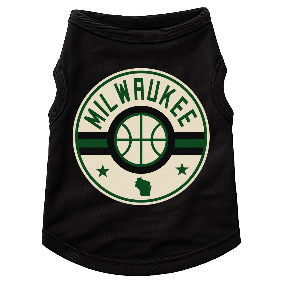Milwaukee Basketball Stars And Stripes Wisconsin Map Doggie Tank