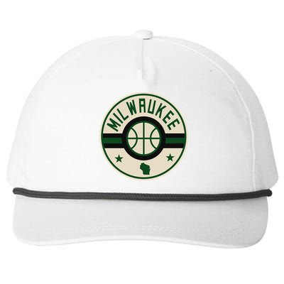 Milwaukee Basketball Stars And Stripes Wisconsin Map Snapback Five-Panel Rope Hat