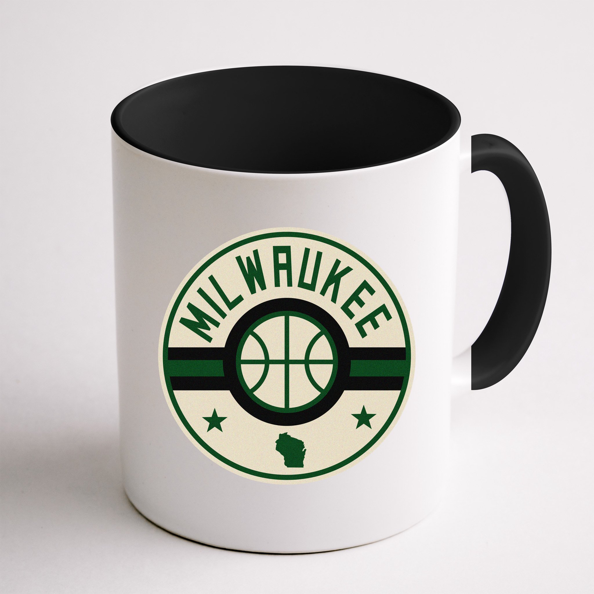 Milwaukee Basketball Stars And Stripes Wisconsin Map Mug