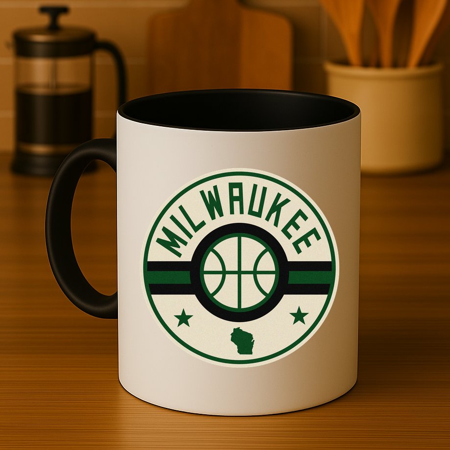Milwaukee Basketball Stars And Stripes Wisconsin Map Mug