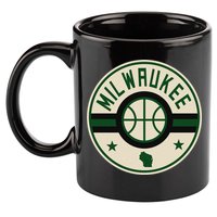 Milwaukee Basketball Stars And Stripes Wisconsin Map 11oz C Handle Ceramic Mug