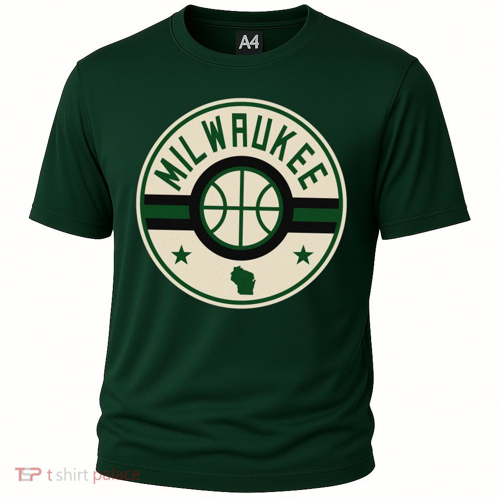 Milwaukee Basketball Stars And Stripes Wisconsin Map Performance Shirt