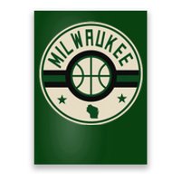 Milwaukee Basketball Stars And Stripes Wisconsin Map Poster