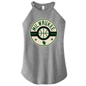 Milwaukee Basketball Stars And Stripes Wisconsin Map Women's Perfect Tri Rocker Tank