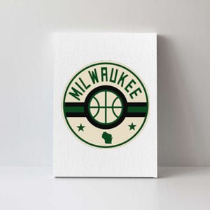 Milwaukee Basketball Stars And Stripes Wisconsin Map Canvas