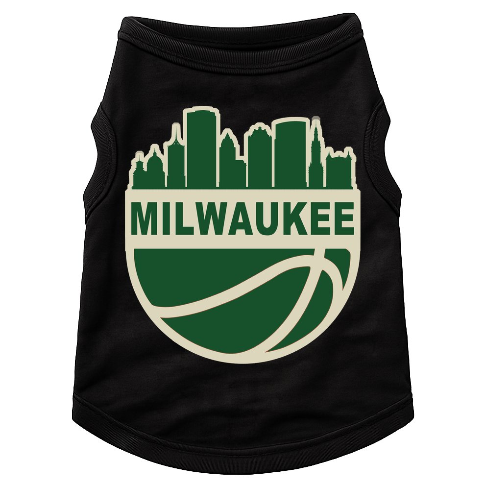 Milwaukee Basketball Wisconsin Cityscape Doggie Tank