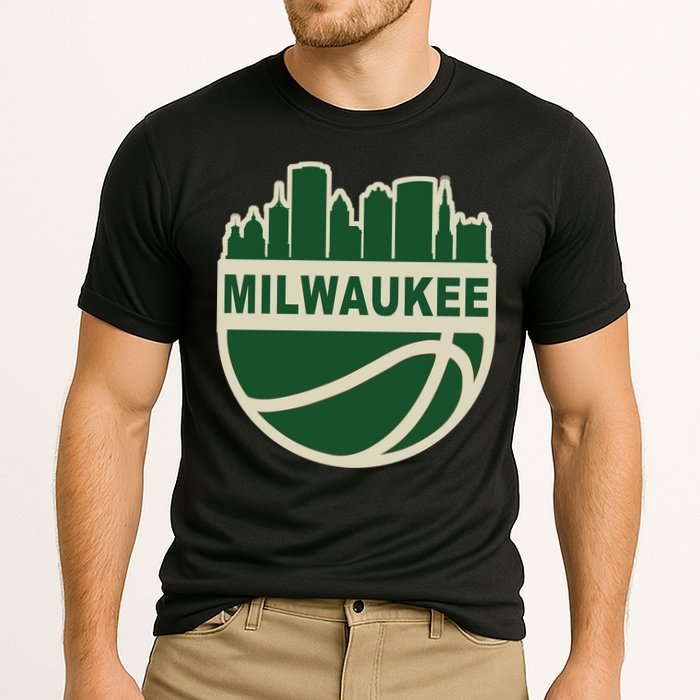 Milwaukee Basketball Wisconsin Cityscape Performance Shirt