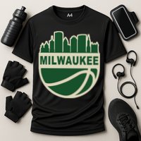 Milwaukee Basketball Wisconsin Cityscape Performance Shirt