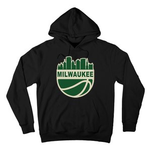 Milwaukee Basketball Wisconsin Cityscape Hoodie