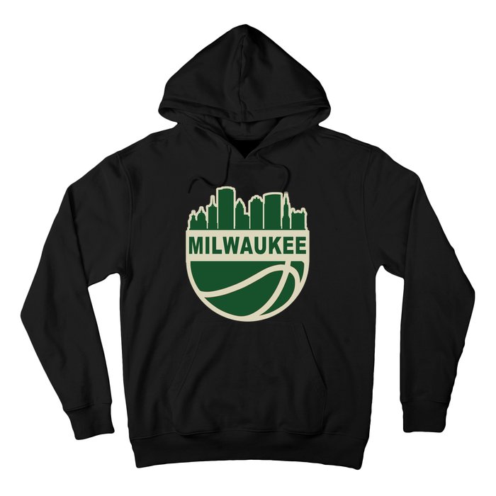 Milwaukee Basketball Wisconsin Cityscape Hoodie