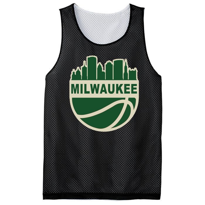 Milwaukee Basketball Wisconsin Cityscape Mesh Reversible Basketball Jersey Tank