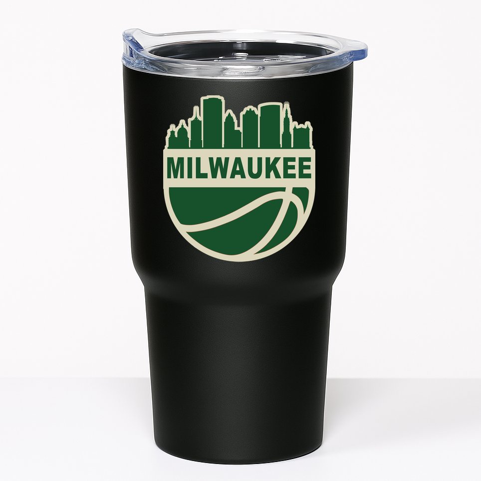 Milwaukee Basketball Wisconsin Cityscape Tumbler