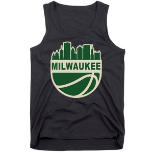 Milwaukee Basketball Wisconsin Cityscape Tank Top