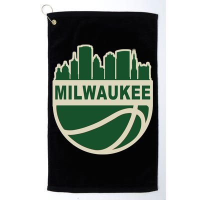 Milwaukee Basketball Wisconsin Cityscape Golf Towel