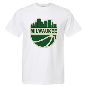 Milwaukee Basketball Wisconsin Cityscape Garment-Dyed Heavyweight T-Shirt