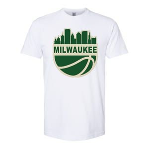 Milwaukee Basketball Wisconsin Cityscape Softstyle CVC T-Shirt