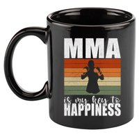 Mma Is My Key To Happiness Mixed Martial Arts Meaningful Gift 11oz C Handle Ceramic Mug