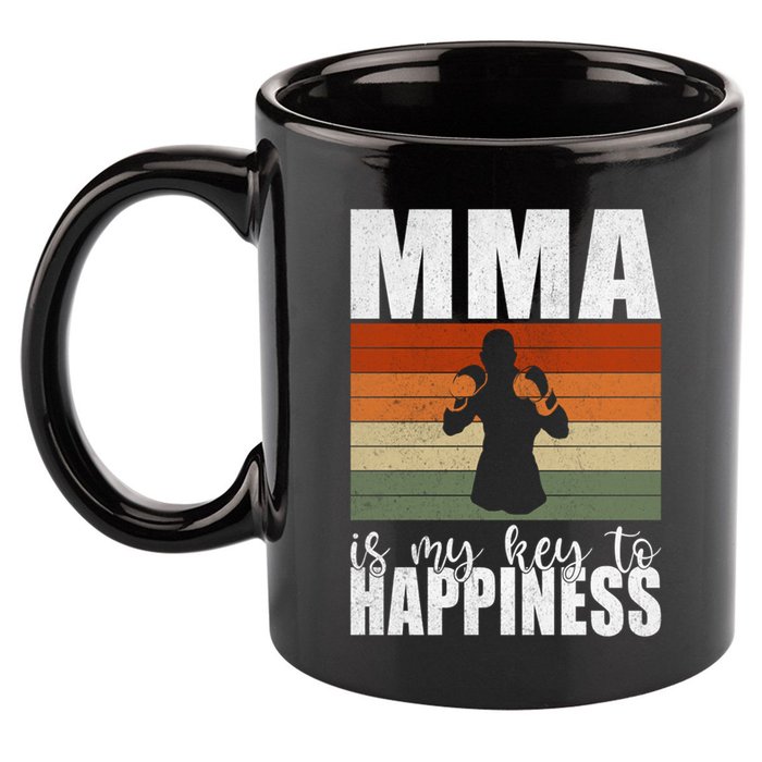 Mma Is My Key To Happiness Mixed Martial Arts Meaningful Gift 11oz C Handle Ceramic Mug
